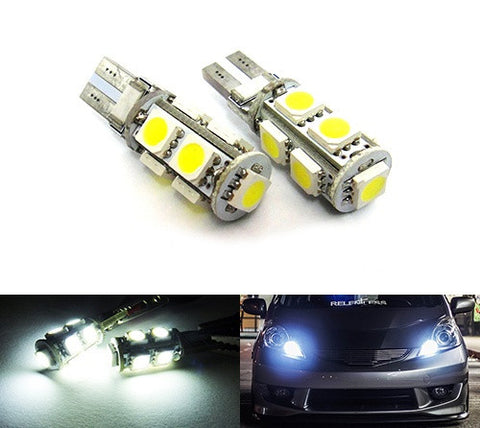 2 pieces of 9 High Power SMD LED No Error T10 168 194 2825 501 921 W5W Light bulb white