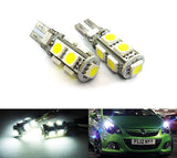 2 pieces of 9 High Power SMD LED No Error T10 168 194 2825 501 921 W5W Light bulb white