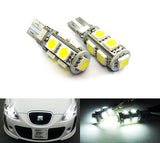 2 pieces of 9 High Power SMD LED No Error T10 168 194 2825 501 921 W5W Light bulb white