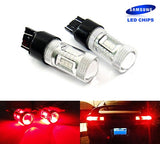 2x 15 SAMSUNG High Power 2835 SMD LED 182 3156 P27W 180 3157 3057 P27/7W Light bulb 15W red