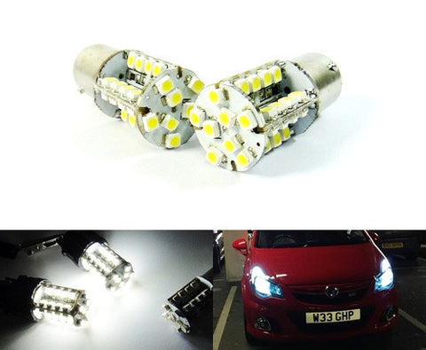 2 pieces of 40 SMD LED 382 (P21W) 1156 7506 BA15s Light bulb white