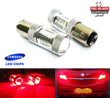 2 pieces of 15 SAMSUNG High Power 2835 SMD LED 566 BAZ15d 7225 P21/4W Light bulb 15W red