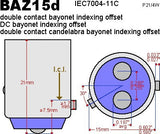 2 pieces of 15 SAMSUNG High Power 2835 SMD LED 566 BAZ15d 7225 P21/4W Light bulb 15W white