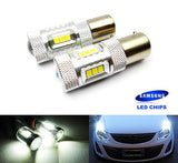 2 pieces of 15 SAMSUNG High Power 2835 SMD LED 566 BAZ15d 7225 P21/4W Light bulb 15W white