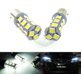 2 pieces of 18 high power SMD LED 566 BAZ15d 7225 P21/4W Light bulb white