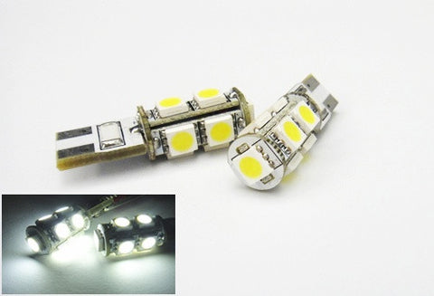 2 pieces of 9 High Power SMD LED No Error T10 168 194 2825 501 921 W5W Light bulb white