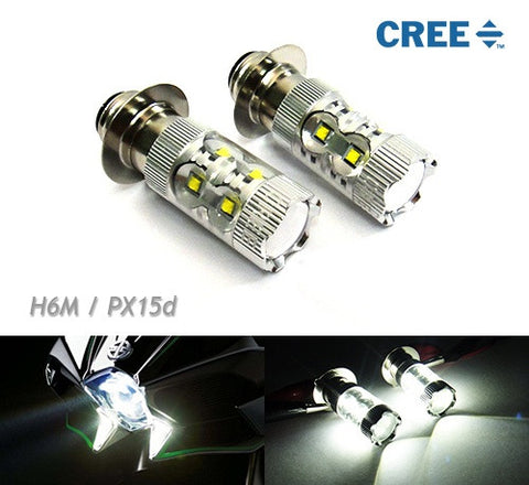 2 pieces of H6M PX15d 10x CREE XB-D LED Projector Headlight Light bulb 50W white