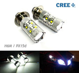 2 pieces of H6M PX15d 10x CREE XB-D LED Projector Headlight Light bulb 50W white