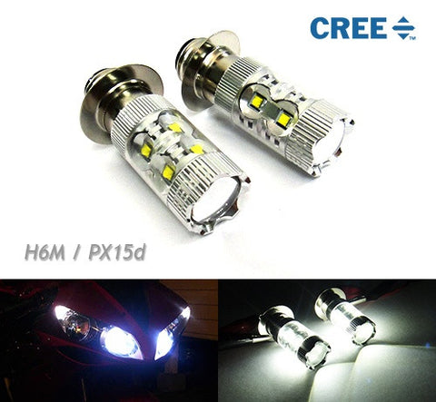 2 pieces of H6M PX15d 10x CREE XB-D LED Projector Headlight Light bulb 50W white