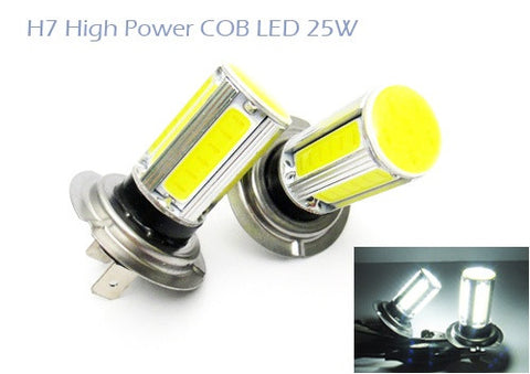 2 pieces of LUFFY H7 499 477 High Power COB LED Light bulb 25W white