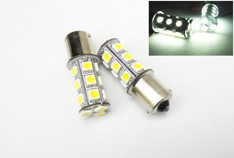 2 pieces of 18 High Power SMD LED 382 (P21W) 1156 7506 207 BA15s Light bulb white