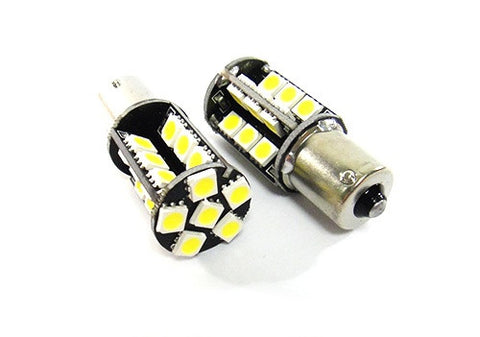 2 pieces of 30 High Power SMD LED 382 (P21W) 1156 7506 207 BA15s Light bulb white