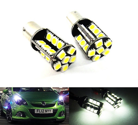 2 pieces of 30 High Power SMD LED 382 (P21W) 1156 7506 207 BA15s Light bulb white