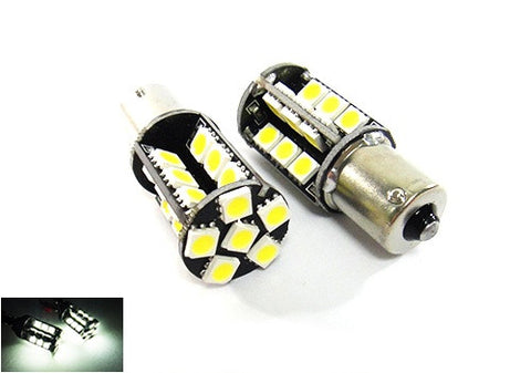 2 pieces of 30 High Power SMD LED 382 (P21W) 1156 7506 207 BA15s Light bulb white