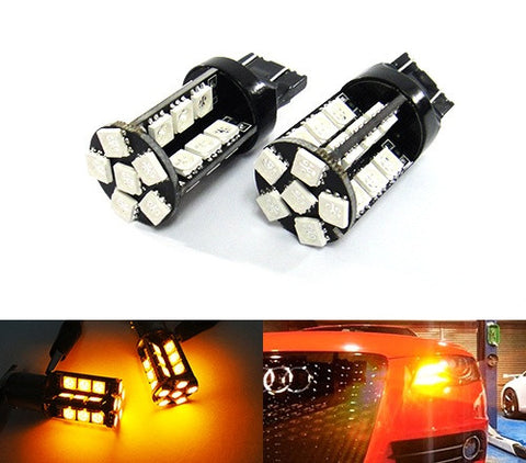 2 pieces of 30 high power SMD LED 580 7443 W21/5W 582 7440 W21W 992 Light bulb amber