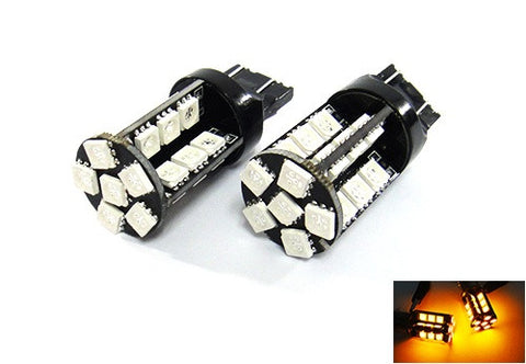 2 pieces of 30 high power SMD LED 580 7443 W21/5W 582 7440 W21W 992 Light bulb amber