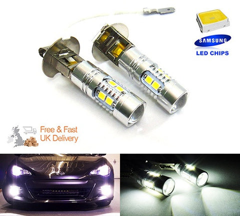 2 pieces of 10 SAMSUNG 2835 SMD LED H3 453 Projector Light bulb white