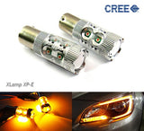 2 pieces of PY21W 581 BAU15s 10x CREE XP-E LED Projector Light bulb 50W amber