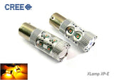 2 pieces of PY21W 581 BAU15s 10x CREE XP-E LED Projector Light bulb 50W amber