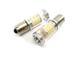 2 pieces of PY21W 581 BAU15s Diffusion Mirror 60 SMD LED Light 18W amber