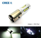 1 piece of H6 BA20d 16x CREE XB-D LED Projector Headlight Light bulb 80W white