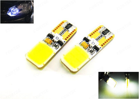 2 pieces of 6W High Power COB LED Error Free T10 168 194 2825 501 W5W wedge Light bulb white