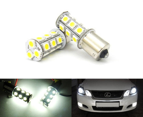 2 pieces of 18 High Power SMD LED 382 (P21W) 1156 7506 207 BA15s Light bulb white