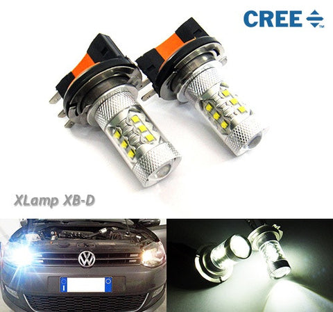 2 pieces of H15 64176 16x CREE XB-D LED Projector Light bulb 80W white