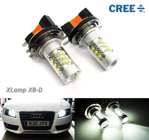 2 pieces of H15 64176 16x CREE XB-D LED Projector Light bulb 80W white