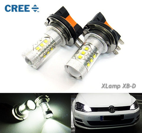 2 pieces of H15 64176 16x CREE XB-D LED Projector Light bulb 80W white