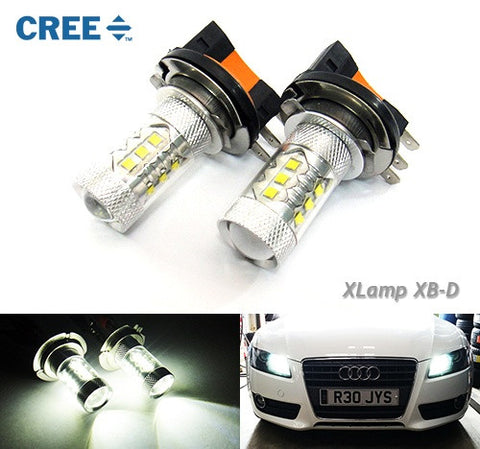 2 pieces of H15 64176 16x CREE XB-D LED Projector Light bulb 80W white