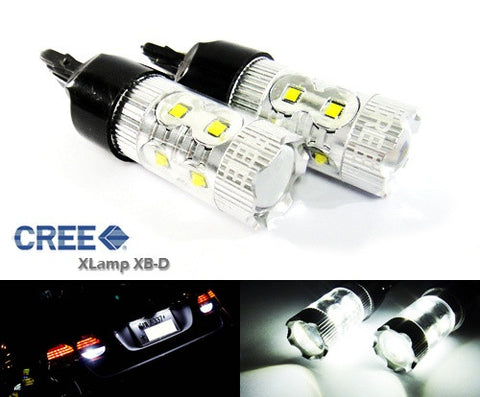 2x 580 7443 W21/5W 582 7440 W21W 992 10X CREE XB-D LED Projector Light bulb 50W white