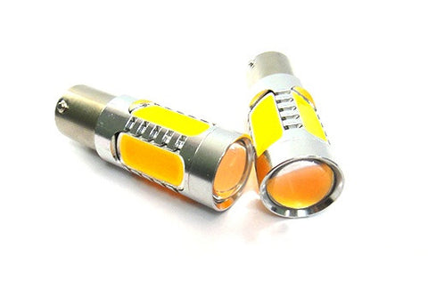 2 pieces of High Power PY21W 581 BAU15s Plasma LED Projector Light bulb 7.5W amber