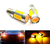 2 pieces of High Power PY21W 581 BAU15s Plasma LED Projector Light bulb 7.5W amber