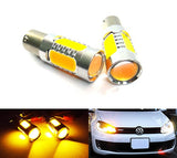 2 pieces of High Power PY21W 581 BAU15s Plasma LED Projector Light bulb 7.5W amber