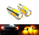 2 pieces of High Power PY21W 581 BAU15s Plasma LED Projector Light bulb 7.5W amber