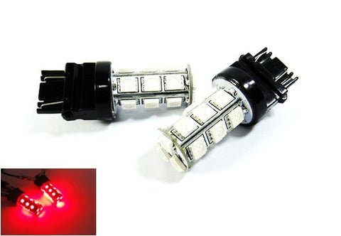 2 pieces of 18 high power SMD LED 580 7443 W21/5W 582 7440 W21W 992 Light bulb red