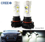 2 pieces of H16 PS19W 5202 9009 10X CREE XB-D LED Projector Light bulb 50W white