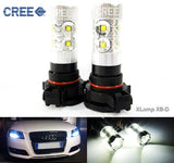 2 pieces of H16 PS19W 5202 9009 10X CREE XB-D LED Projector Light bulb 50W white