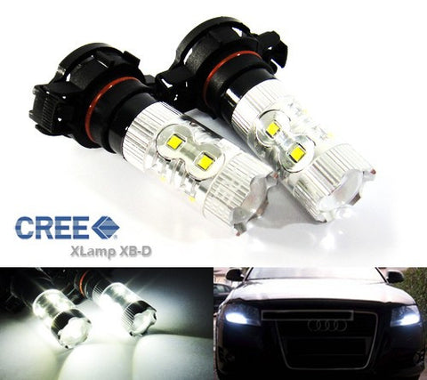 2 pieces of H16 PS19W 5202 9009 10X CREE XB-D LED Projector Light bulb 50W white