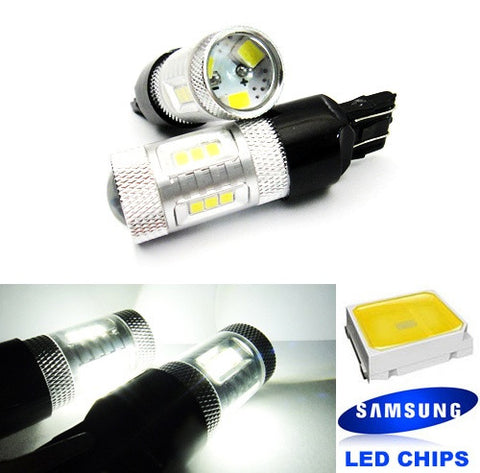 2 pieces of 15 SAMSUNG High Power 2835 SMD LED 580 7443 W21/5W 582 7440 W21W Light bulb 15W white