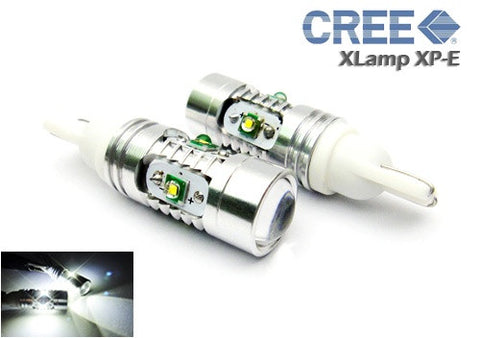 2 pieces of 501 T10 168 194 2825 921 W5W 5x CREE XP-E LED Projector Light bulb 25W white