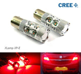 2 pieces of 566 BAZ15d 7225 P21/4W 10x CREE XB-D LED Projector Light bulb 50W red